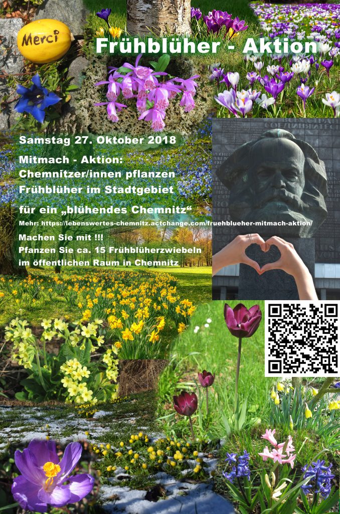 Flyer für Frühblüher-Aktion 2018 in Chemnitz